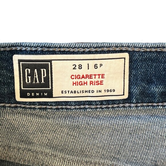 Gap Cigarette High Rise Petite Jeans Size 28 | 6P - Picture 7 of 9